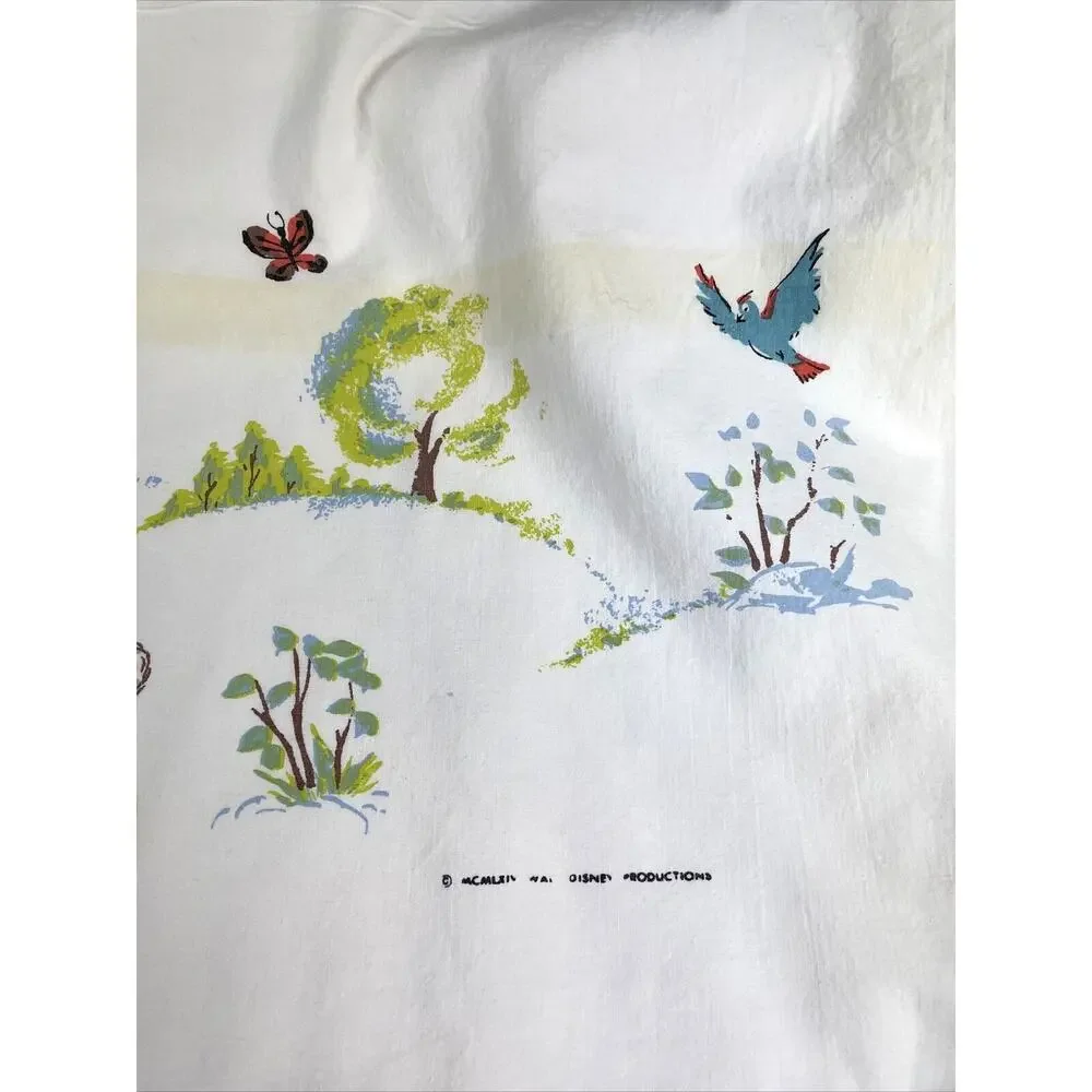 Disney Winnie The Pooh Twin Flat Bed Sheet Classic Collectible 1964 Vintage Rare